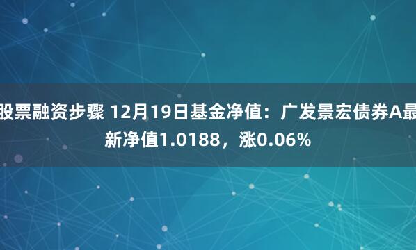 股票融资步骤 12月19日基金净值：广发景宏债券A最新净值1.0188，涨0.06%