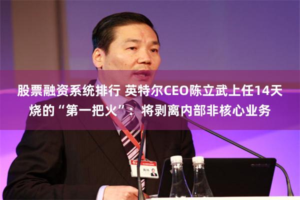 股票融资系统排行 英特尔CEO陈立武上任14天烧的“第一把火”：将剥离内部非核心业务