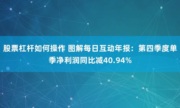 股票杠杆如何操作 图解每日互动年报：第四季度单季净利润同比减40.94%