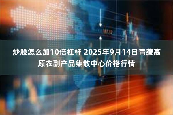 炒股怎么加10倍杠杆 2025年9月14日青藏高原农副产品集散中心价格行情